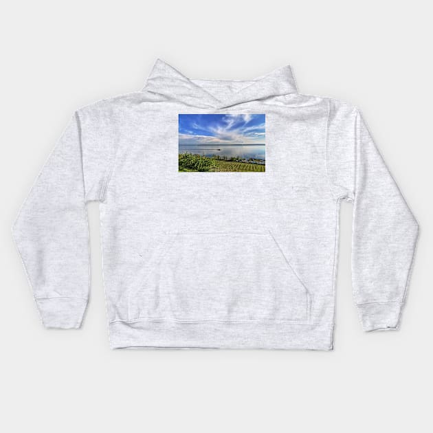 A Tourist Vessel in Spring Time on Lake Constance Kids Hoodie by holgermader